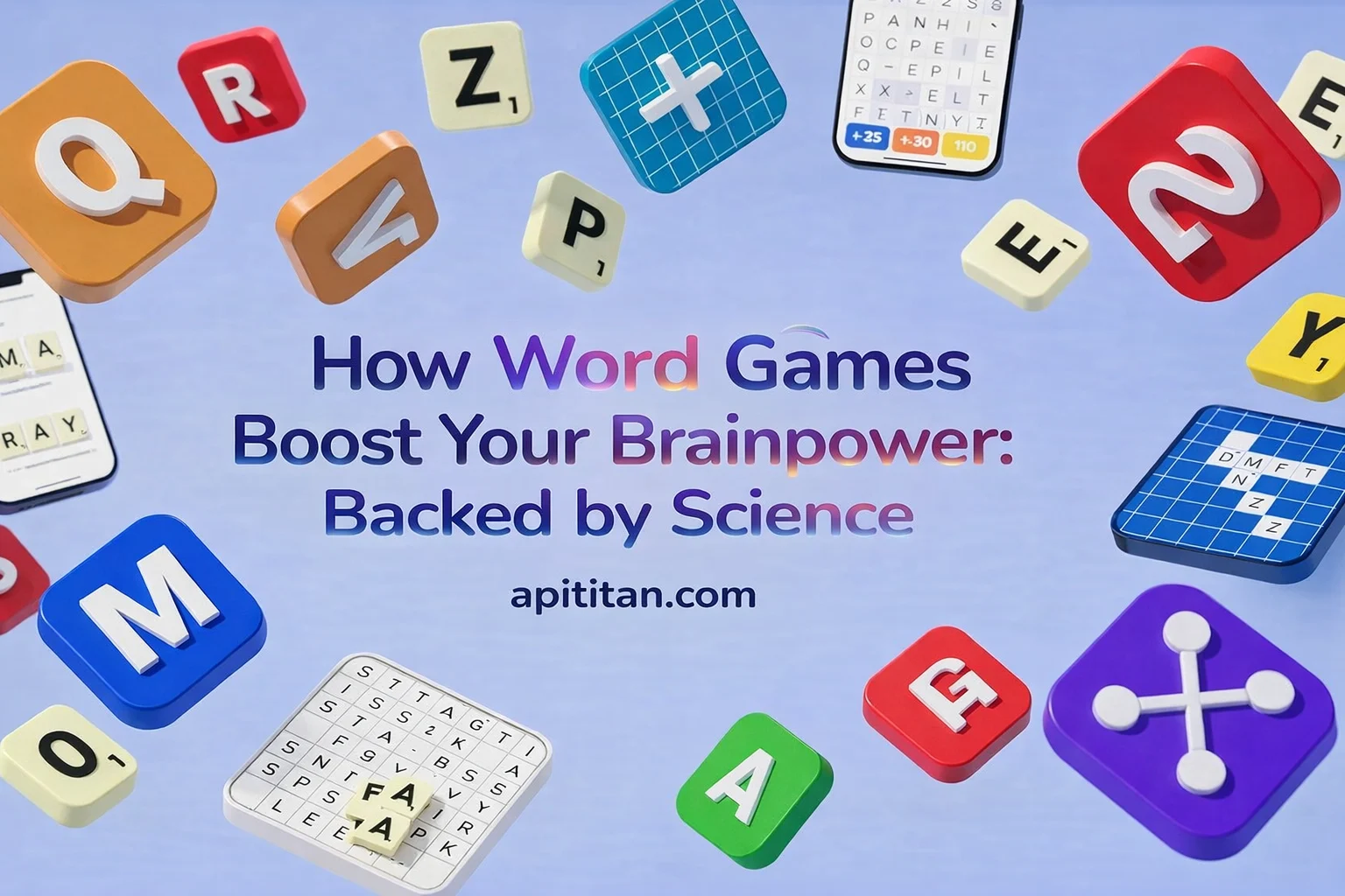 How Word Games Boost Your Brainpower — colorful word puzzle tiles on a screen
